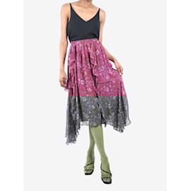 Ulla Johnson-Red floral printed ruffled skirt - size US 2-Multiple colors