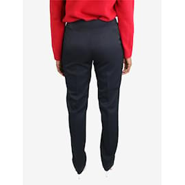 Christian Dior-Pantalon à poches plissées marine - taille UK 14-Autre