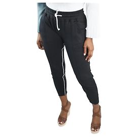 Haider Ackermann Schwarze elastische Jogginghose mit gesticktem Detail – Größe S Andere
