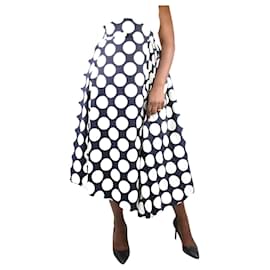 Autre Marque-Blue polka dot pleated skirt - size FR 40-Blue