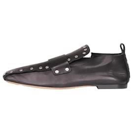 Céline-Black leather studded loafers - size EU 38-Black