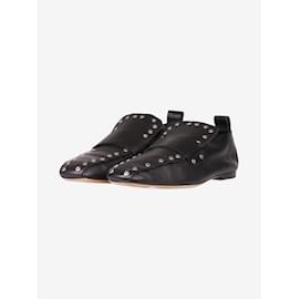 Céline-Black leather studded loafers - size EU 38-Black