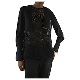 3.1 Phillip Lim-Black lace pocket blouse - Size US 0-Black