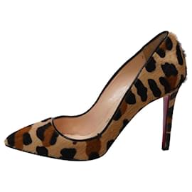Christian Louboutin-Animal print heels - size EU 35-Brown