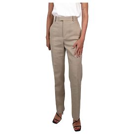 Bottega Veneta Pantalón lino neutro - talla IT 40 Otro