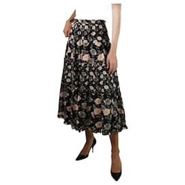Ulla Johnson-Black floral printed skirt - size US 8-Other