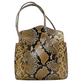 Rouje Neutral snakeskin handbag Other