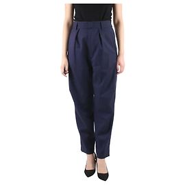 Isabel Marant Etoile Blaue Wollhose mit hohem Bund – Größe UK 8 Blau