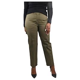 Aspesi-Green straight-leg trousers - size UK 14-Green