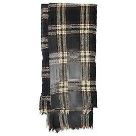 Soeur Blue wool check patterned scarf Other