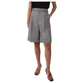Christian Dior Black knee-length wide-leg shorts - size FR 38 Black White