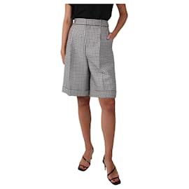 Christian Dior-Black knee-length wide-leg shorts - size FR 38-Black,White