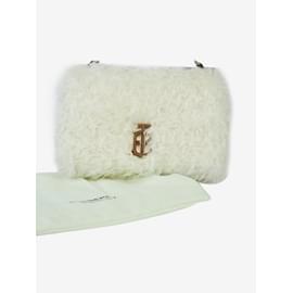 Burberry-White Mohair blend small Lola bag-White