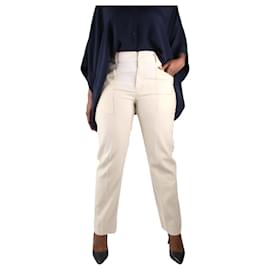 Isabel Marant-Pantalón color crema con bolsillos - talla FR 42-Crudo