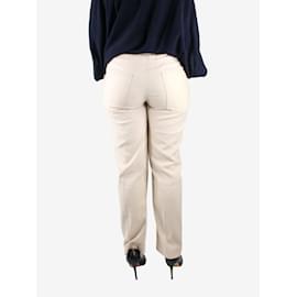 Isabel Marant-Pantalón color crema con bolsillos - talla FR 42-Crudo