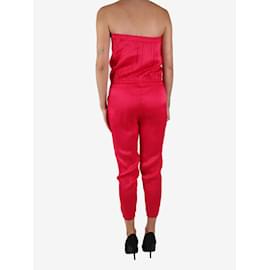 Autre Marque-Pink sleeveless elasticated waist jumpsuit - size XS-Pink
