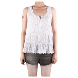 Zadig & Voltaire-White sleeveless floral print - size S-White