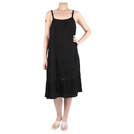 Autre Marque-Vestido lencero de algodón negro - talla UK 12-Negro