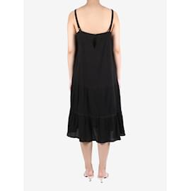 Autre Marque-Black cotton slip dress - size UK 12-Black