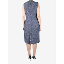 Balenciaga-Blue sleeveless lined-breasted dress - size UK 12-Blue