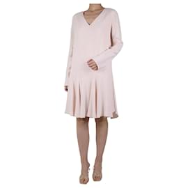 Chloé-Vestido rosa com decote em V - tamanho UK 12-Rosa