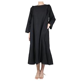 Autre Marque-Robe longue noire en lin mélangé - taille S-Noir
