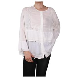 Iro Weiße, transparente Spitzenbluse – Größe FR 36 Weiß