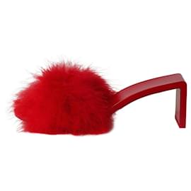 Balenciaga-Red feather sandals - size EU 37-Red