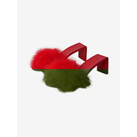 Balenciaga-Red feather sandals - size EU 37-Red