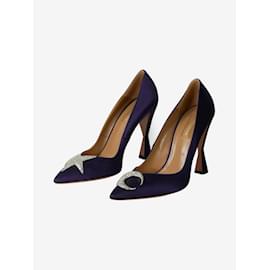 Aquazzura-Purple star embellished heels - size EU 39.5-Purple