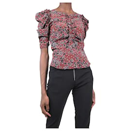 Isabel Marant-Blouse fleurie rouge - taille FR 36-Rouge