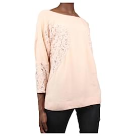 Autre Marque-Pink floral lace blouse - size IT 40-Pink