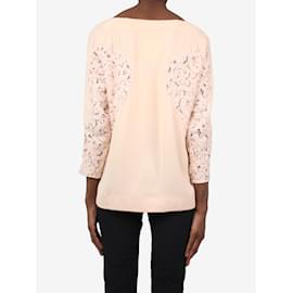 Autre Marque-Pink floral lace blouse - size IT 40-Pink
