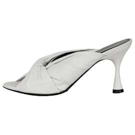Balenciaga-White leather knot sandal heels - size EU 37-White