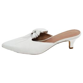 Maryam Nassir Zadeh White leather knot mules - size EU 37 White