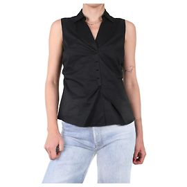 Elie Tahari Black ruched sleeveless top - size S Black