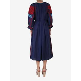 Ulla Johnson-Blue long-sleeved dress with belt - size US 6-Blue