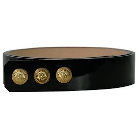 Balmain Cinturón monedero charol negro Negro