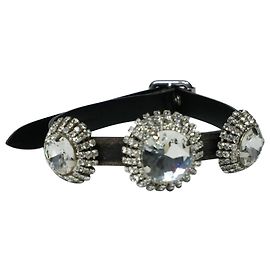 Miu Miu Cinto embelezado com cristal preto Outro