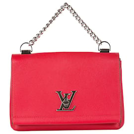 Louis Vuitton-Bandolera Lockme II BB de piel en rojo-Otro