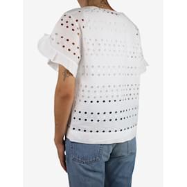 See by Chloé-White embroidered top - size UK 10-White