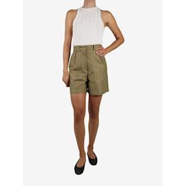 Sandro-Green high-waist pocket shorts - size FR 36-Green