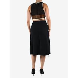 Proenza Schouler-Black knit A-line midi dress - size US 4-Black