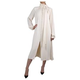 Autre Marque-Cream long-sleeved buttoned dress - size FR 38-Cream