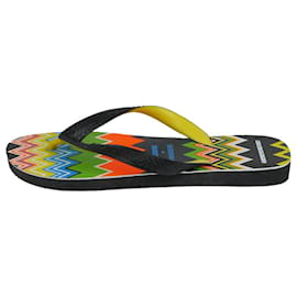 Autre Marque-Multi zig-zag flip flops - size EU 35.5-Multiple colors