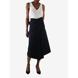 Autre Marque-Blue asymmetric midi skirt - size UK 6-Blue