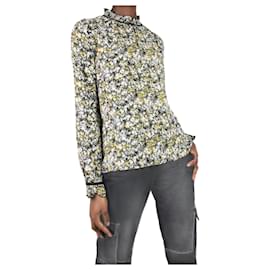 Autre Marque-Blusa escote volante estampado floral verde - talla UK 8-Verde