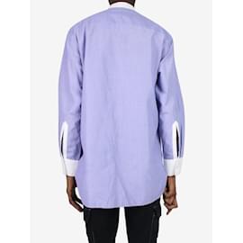 Autre Marque-Blue tailored shirt with white detailing - size FR 40-Blue