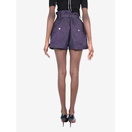 Isabel Marant Etoile-Purple belted tailored shorts - size FR 34-Blue