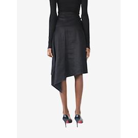 Joseph-Black  stretch linen tailored mini skirt - size FR 34-Black